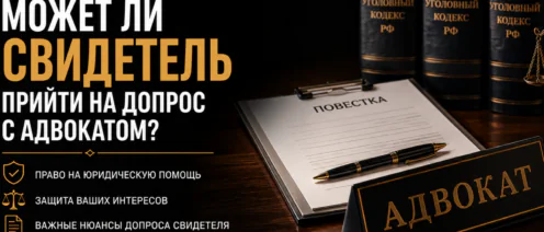 Может ли свидетель прийти на допрос с адвокатом