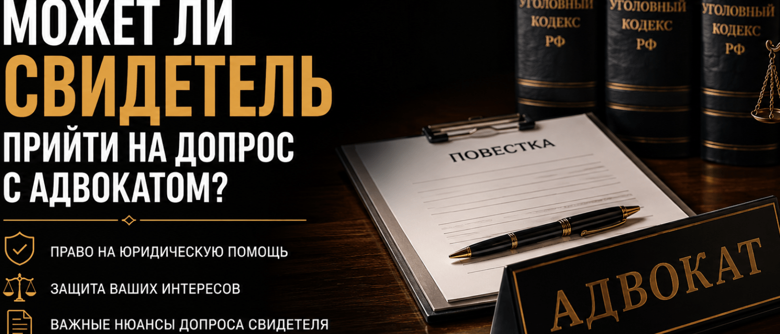 Адвокат Иванцов Сергей Анатольевич объясняет: Может ли свидетель прийти на допрос с адвокатом