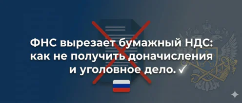 ФНС вырезает бумажный НДС: как не получить доначисления и уголовное дело