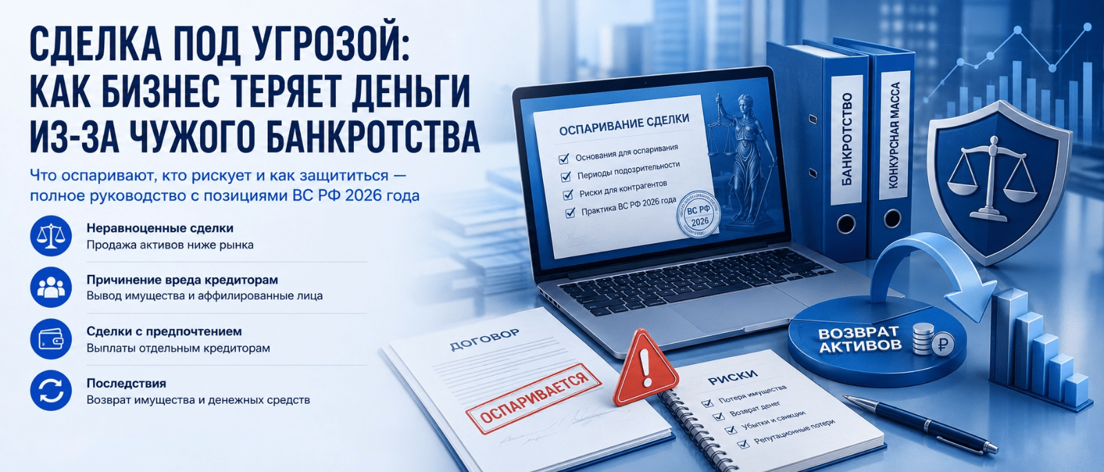 Юрист Жуйков Андрей Аркадьевич объясняет: Сделка под угрозой: как бизнес теряет деньги из-за чужого банкротства