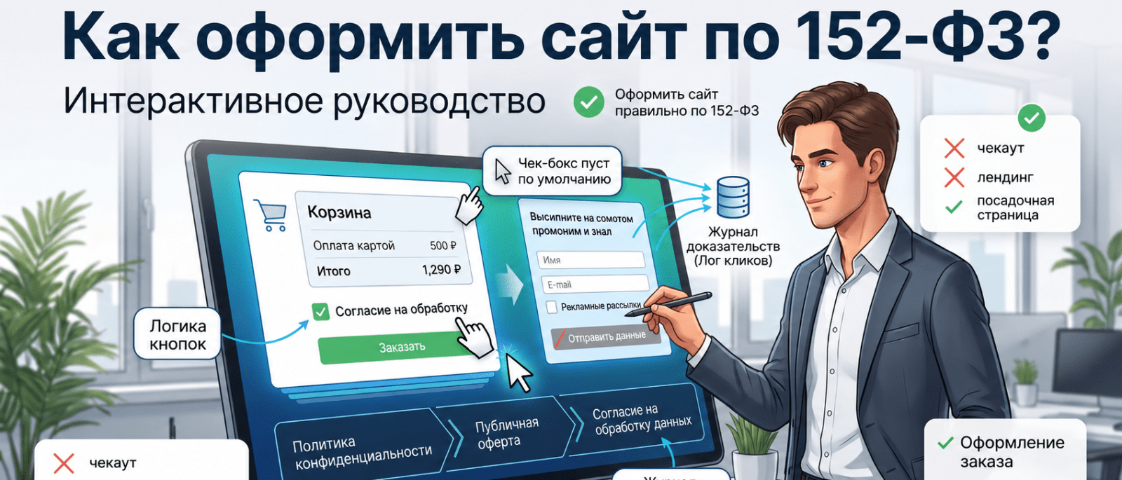 Юрист Бессолицын Григорий Андреевич объясняет: Как оформить сайт по 152-ФЗ