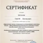 Сертификат - Шепелев Сергей Евгеньевич