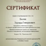 Сертификат 6 - Балян Эдуард Геворкович