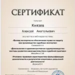 Сертификат 7 - Князев Алексей Анатольевич
