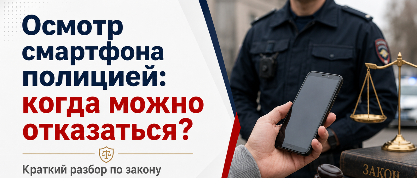 Адвокат Аксанова Виктория Вячеславовна объясняет: Осмотр смартфона полицией: когда можно отказаться