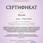 Сертификат 15.04.2026 6 часов - Мусаев Артур Хейрулахович