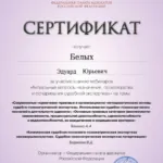 Сертификат 15.04 - Белых Эдуард Юрьевич