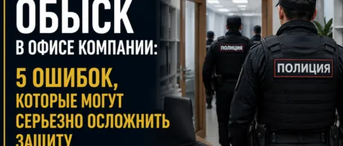 Обыск в офисе компании: 5 ошибок, которые могут дорого обойтись руководителю