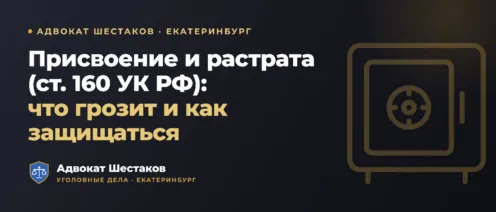 Статья 160 УК РФ: присвоение и растрата вверенного имущества — ответственность и защита