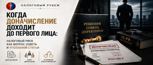 Когда доначисление доходит до первого лица: налоговый риск как вопрос совета и уголовной статьи