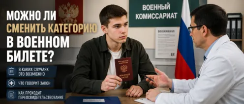 Можно ли сменить категорию годности в военном билете