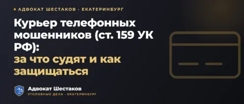 Курьер и обнальщик телефонных мошенников (ст. 159 УК РФ): роль, части, санкции и защита