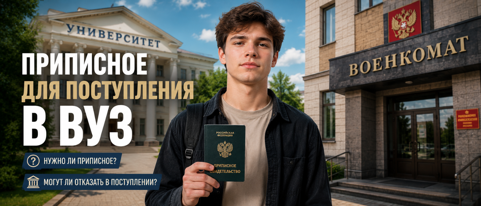 Юрист Гладышевская Анастасия Сергеевна объясняет: Требуется ли приписное для поступления в вуз