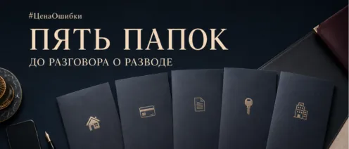 Пять папок, которые стоит собрать до разговора о разводе