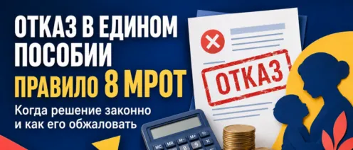 Отказ в едином пособии из-за правила 8 МРОТ: когда решение законно и как его обжаловать