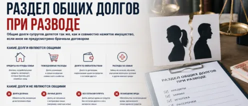 Раздел общих долгов при разводе