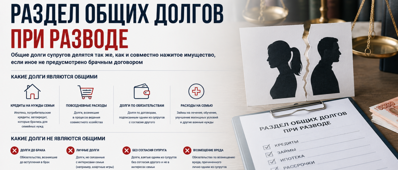 Юрист Сараев Михаил Юрьевич объясняет: Раздел общих долгов при разводе