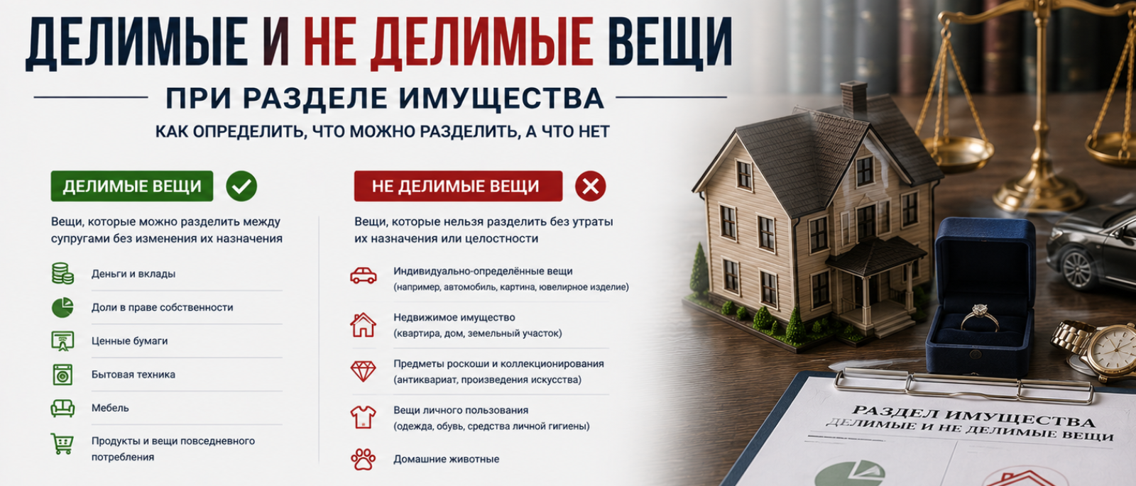 Юрист Сараев Михаил Юрьевич объясняет: Делимые и не делимые вещи при разделе имущества