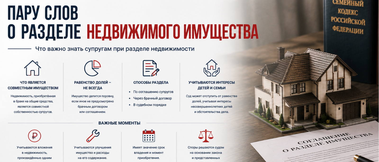 Юрист Сараев Михаил Юрьевич объясняет: Пару слов о разделе недвижимого имущества