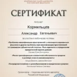 Сертификат 16 - Кормильцев Александр Евгеньевич