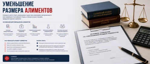 Уменьшение размера алиментов