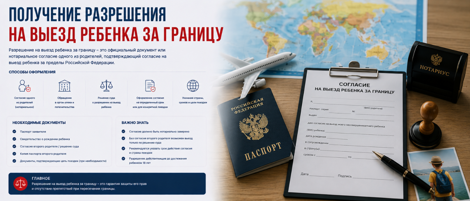 Юрист Сараев Михаил Юрьевич объясняет: Получения разрешения на выезд ребенка за границу