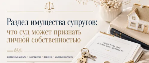 Раздел имущества супругов: что суд может признать личной собственностью одного из супругов