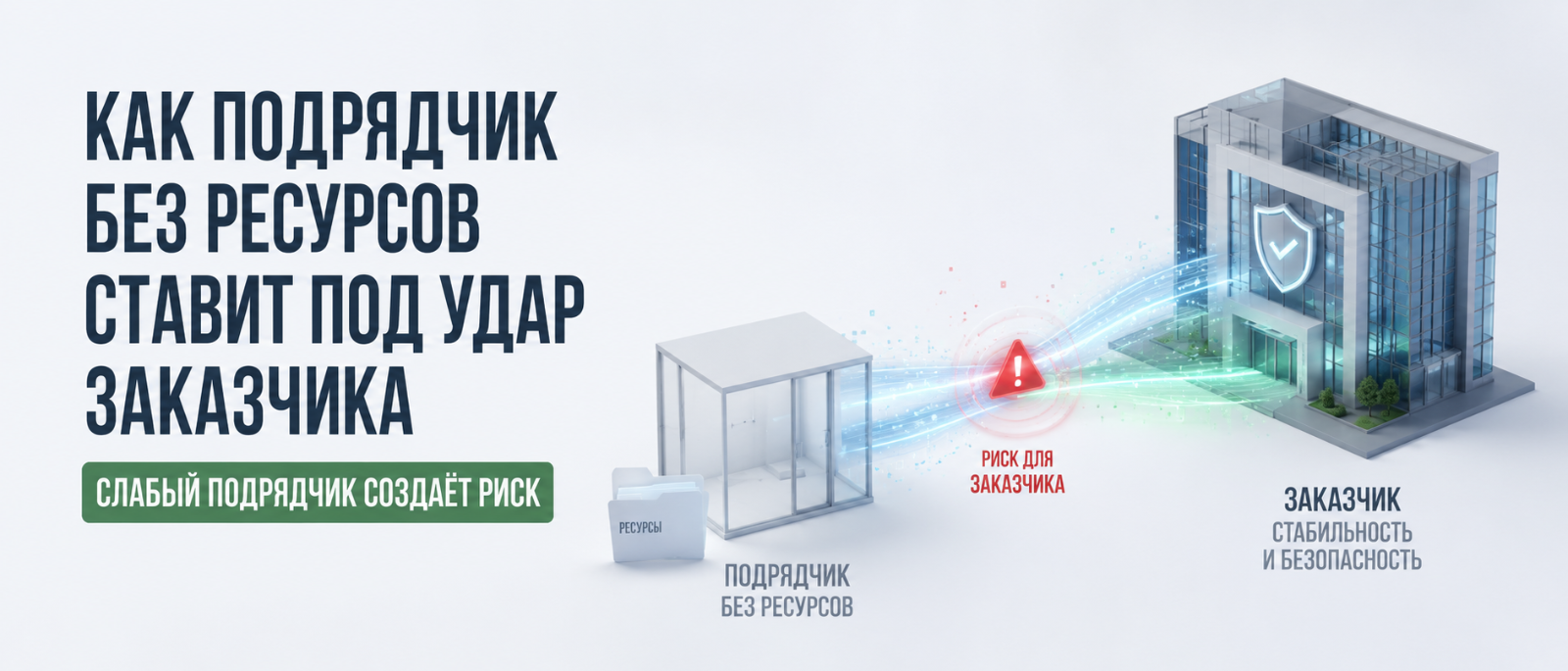 Юрист Немков Николай Владимирович объясняет: Как подрядчик без ресурсов ставит под удар заказчика