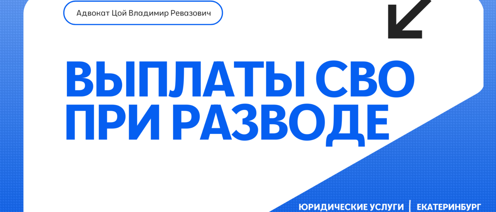 Адвокат Цой Владимир Ревазович объясняет: Выплаты по СВО при разводе