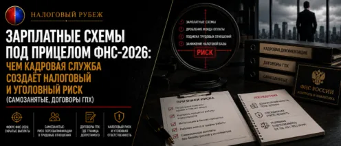 Зарплатные схемы под прицелом ФНС-2026: чем кадровая служба создаёт налоговый и уголовный риск