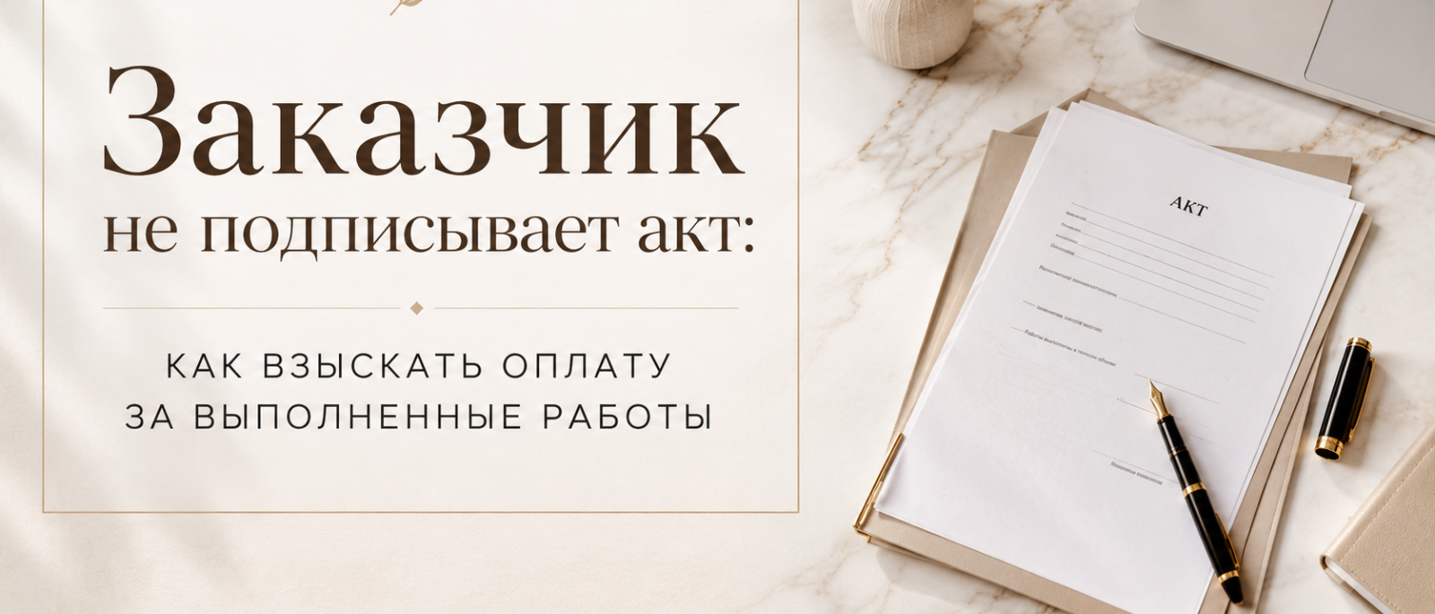 Юрист Кудряшова Милана Александровна объясняет: Заказчик не подписывает акт: как взыскать оплату за выполненные работы
