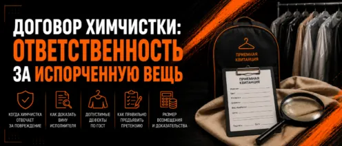 Договор химчистки: ответственность за испорченную вещь
