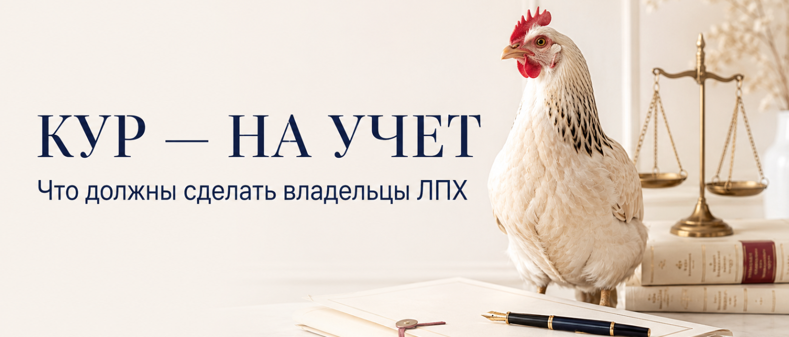 Юрист Кудряшова Милана Александровна объясняет: Кур — на учет: что должны сделать владельцы ЛПХ с 1 сентября 2026 года
