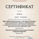 8 сертификат 18 ноября 2022 - Федяков Сергей Степанович