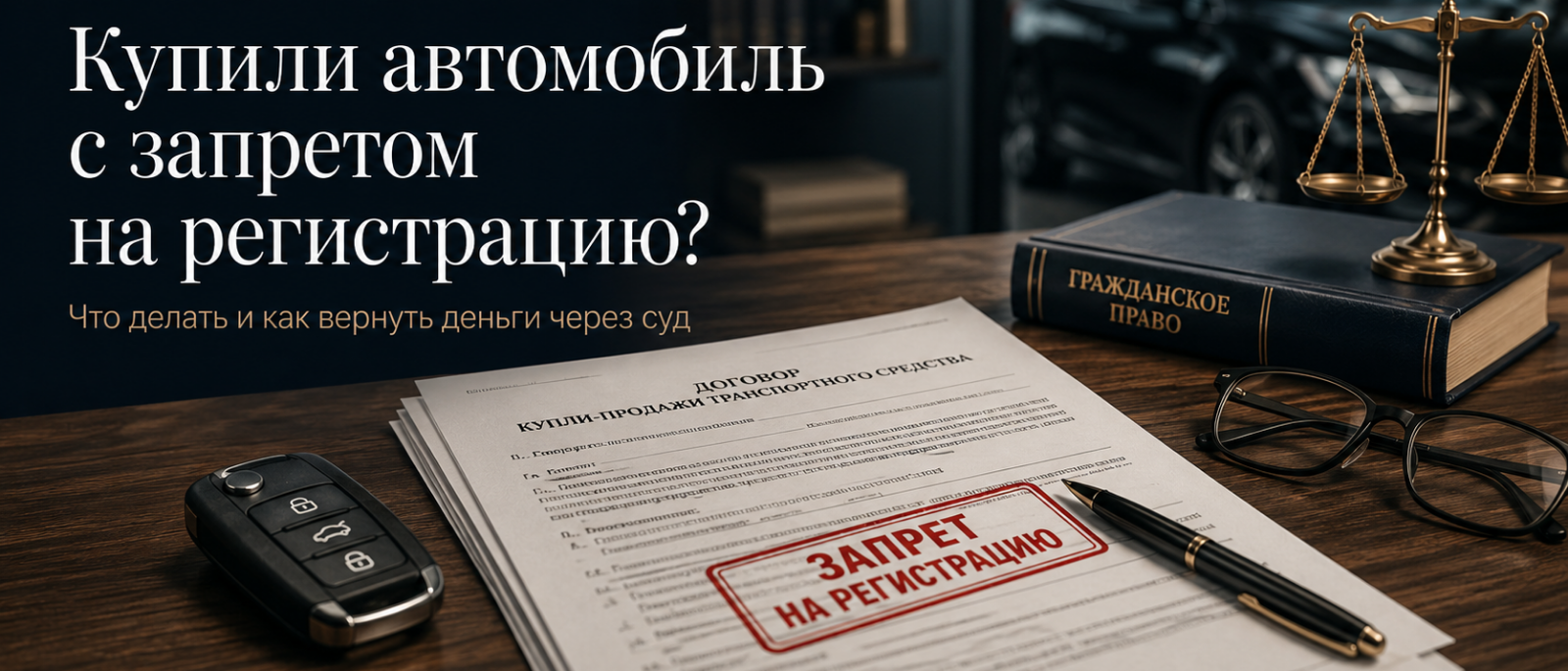 Адвокат Аксанова Виктория Вячеславовна объясняет: Купили автомобиль с запретом на регистрацию: что делать и как вернуть свои деньги через суд