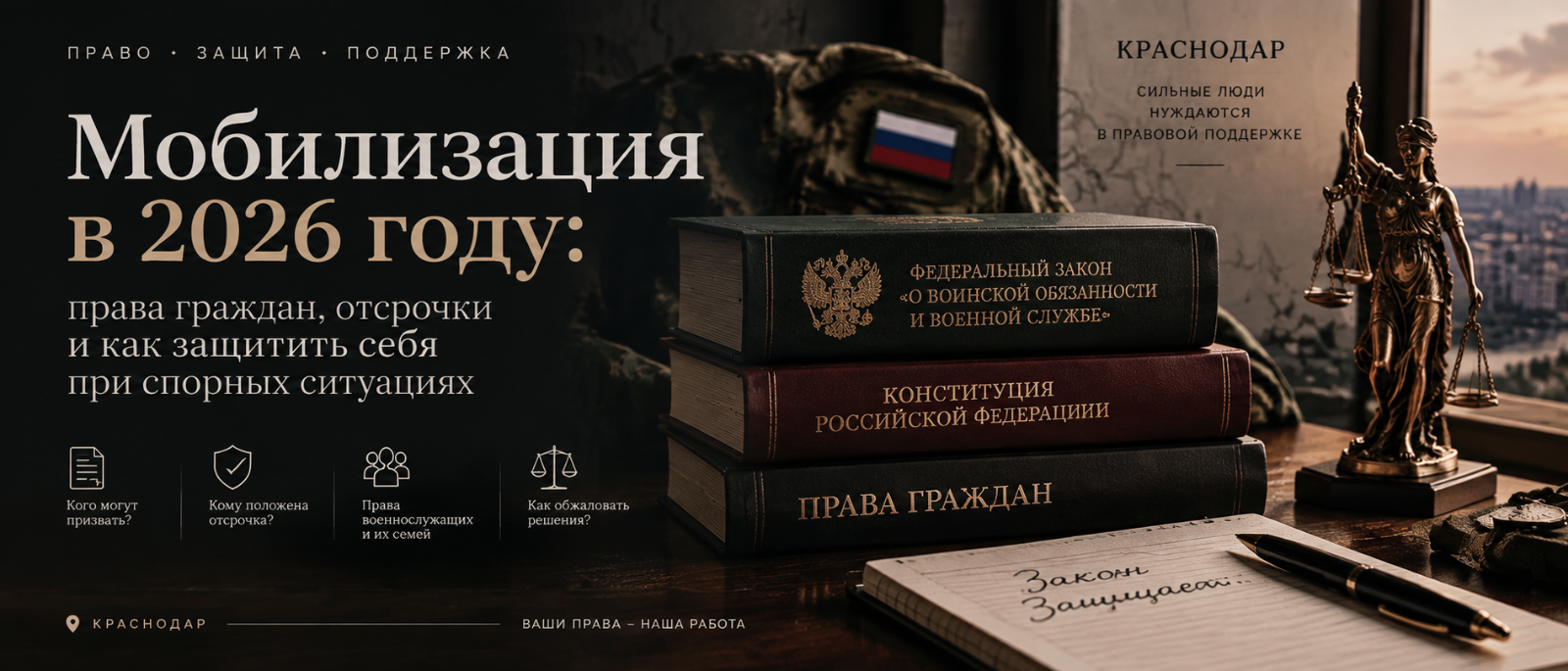 Адвокат Аксанова Виктория Вячеславовна объясняет: Мобилизация в 2026 году: права граждан, отсрочки и как защитить себя при спорных ситуациях