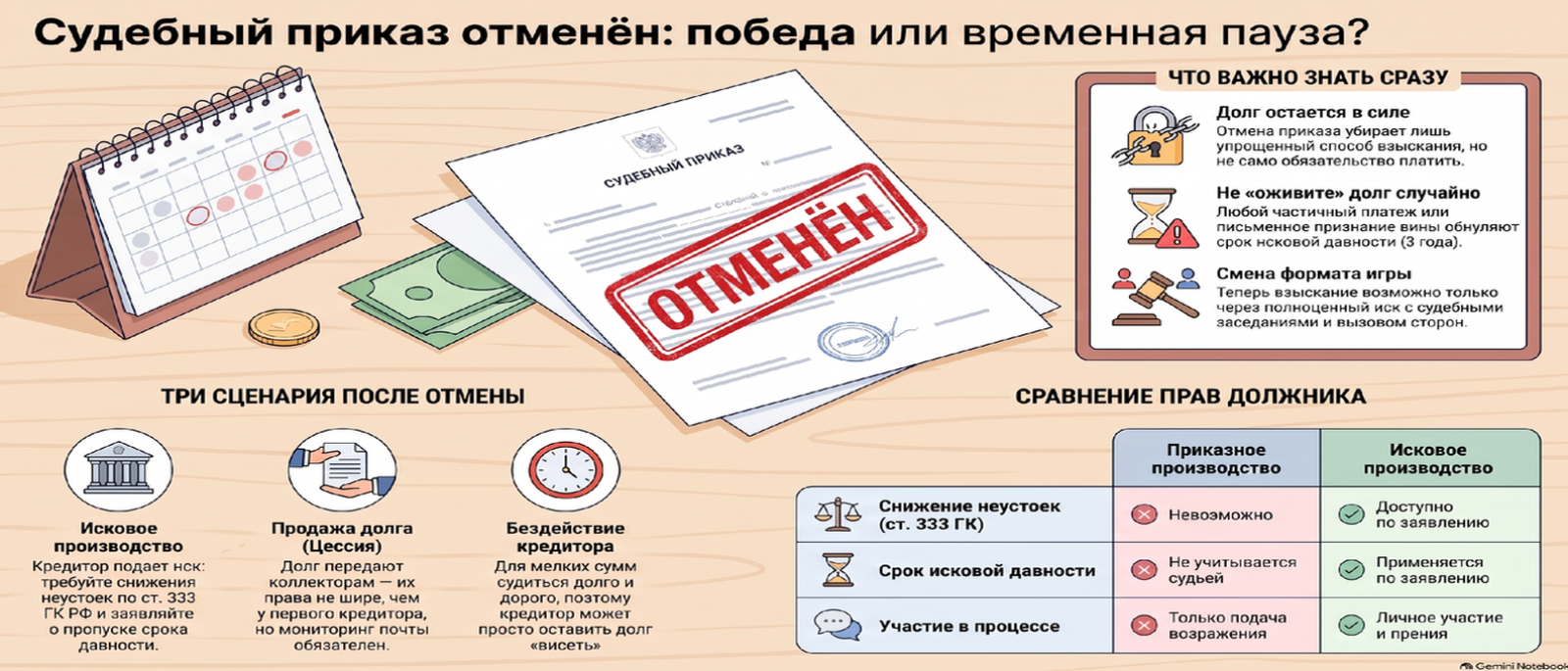Юрист Арзуманов Армен Валерьевич объясняет: Судебный приказ отменили. Что дальше сделает кредитор