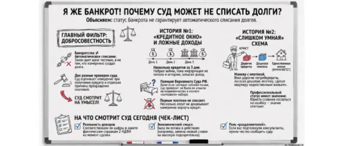 Почему могут не списать долги при банкротстве