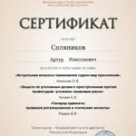 Сертификат 5 - Соляников Артур Николаевич