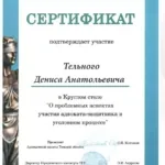 Сертификат 2024:06:05 - Тельной Денис Анатольевич