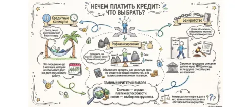 Платить кредит стало нечем: брать каникулы, рефинансировать или идти в банкротство