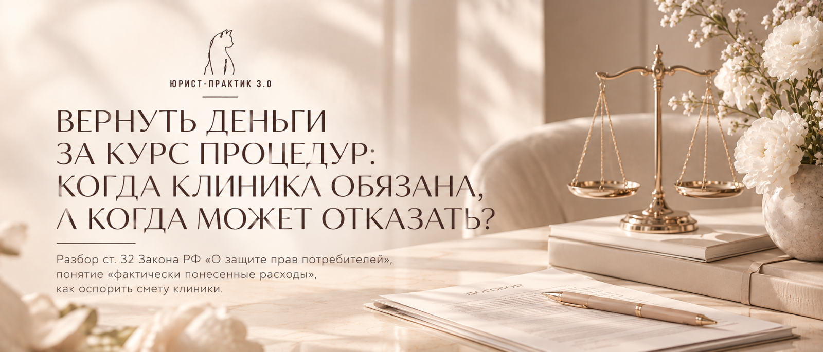 Юрист Таирова София Маратовна объясняет: Вернуть деньги за курс процедур: когда клиника обязана, а когда может отказать?
