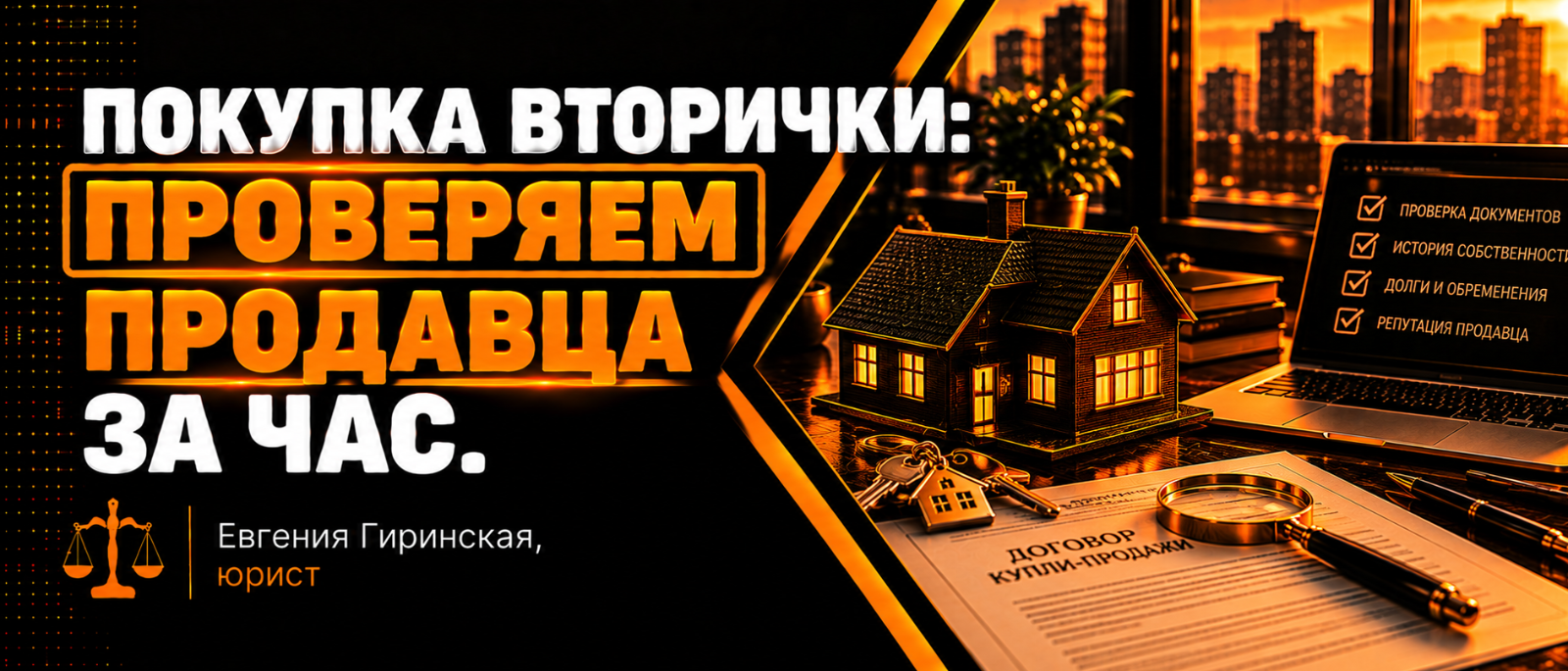 Юрист Гиринская Евгения Александровна объясняет: Покупка вторички: проверяем продавца за час