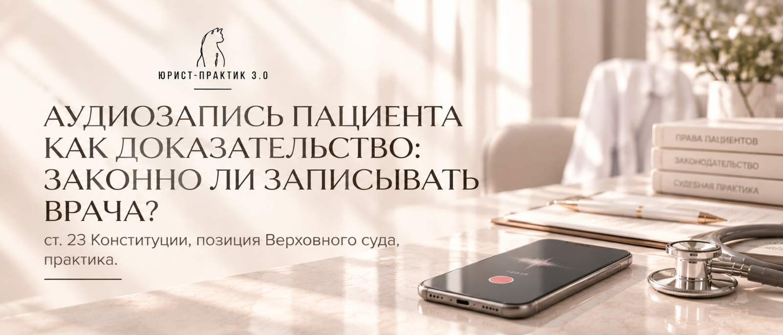 Юрист Таирова София Маратовна объясняет: Аудиозапись пациента как доказательство: законно ли записывать врача