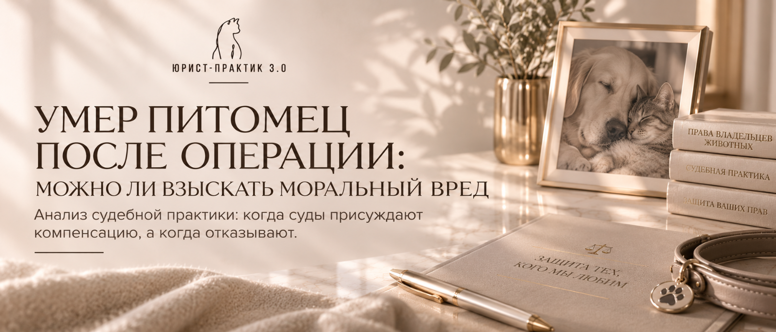 Юрист Таирова София Маратовна объясняет: Умер питомец после операции: можно ли взыскать моральный вред