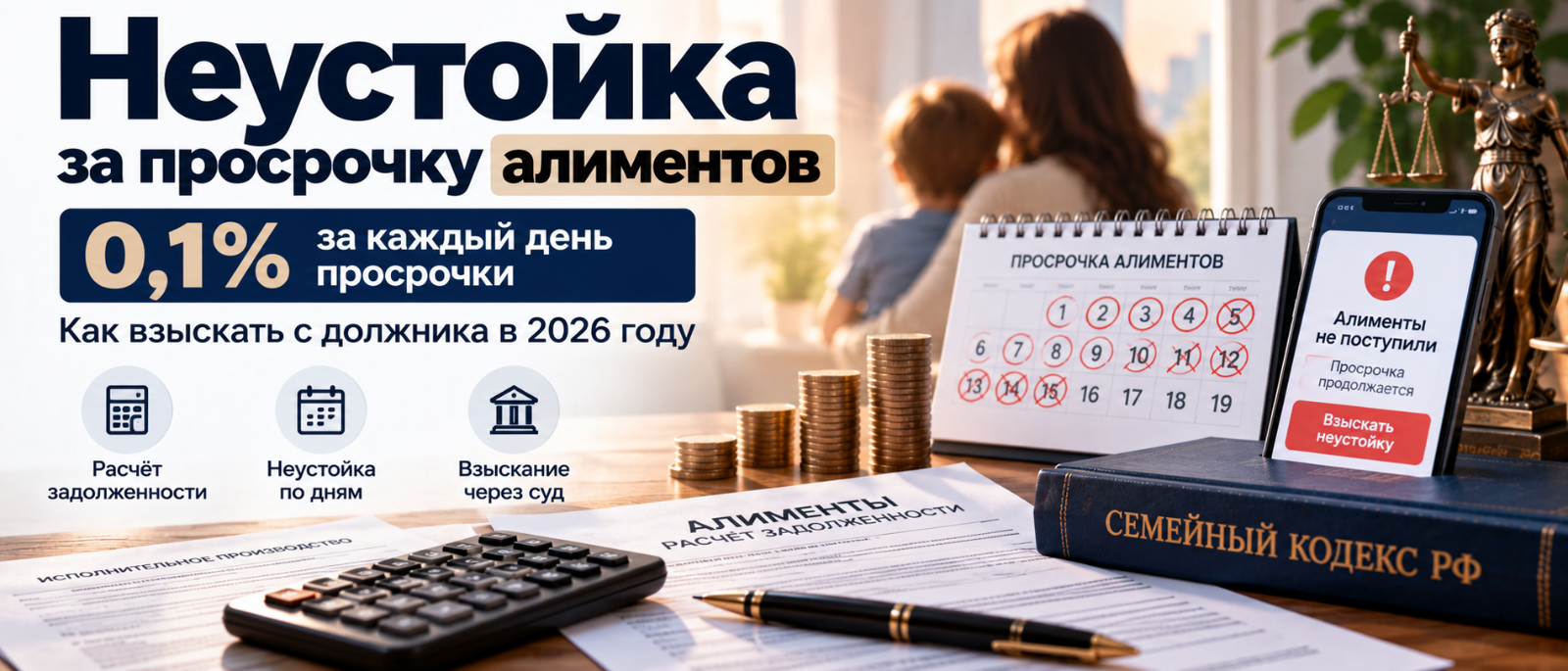 Юрист Нефедов Егор Михайлович объясняет: Неустойка за просрочку алиментов в 2026 году