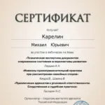 Сертификат за вебинар 19.09.24 (6 часов) - Карелин Михаил Юрьевич