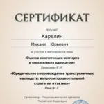 Сертификат за вебинар 11.12.24 (6 часов) - Карелин Михаил Юрьевич