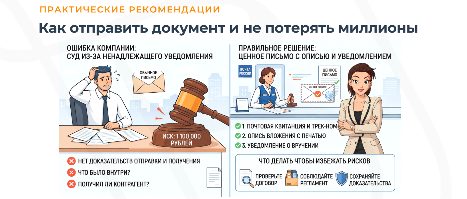 Юрист Богуш Нина Александровна объясняет: Как отправить документ и не потерять миллионы