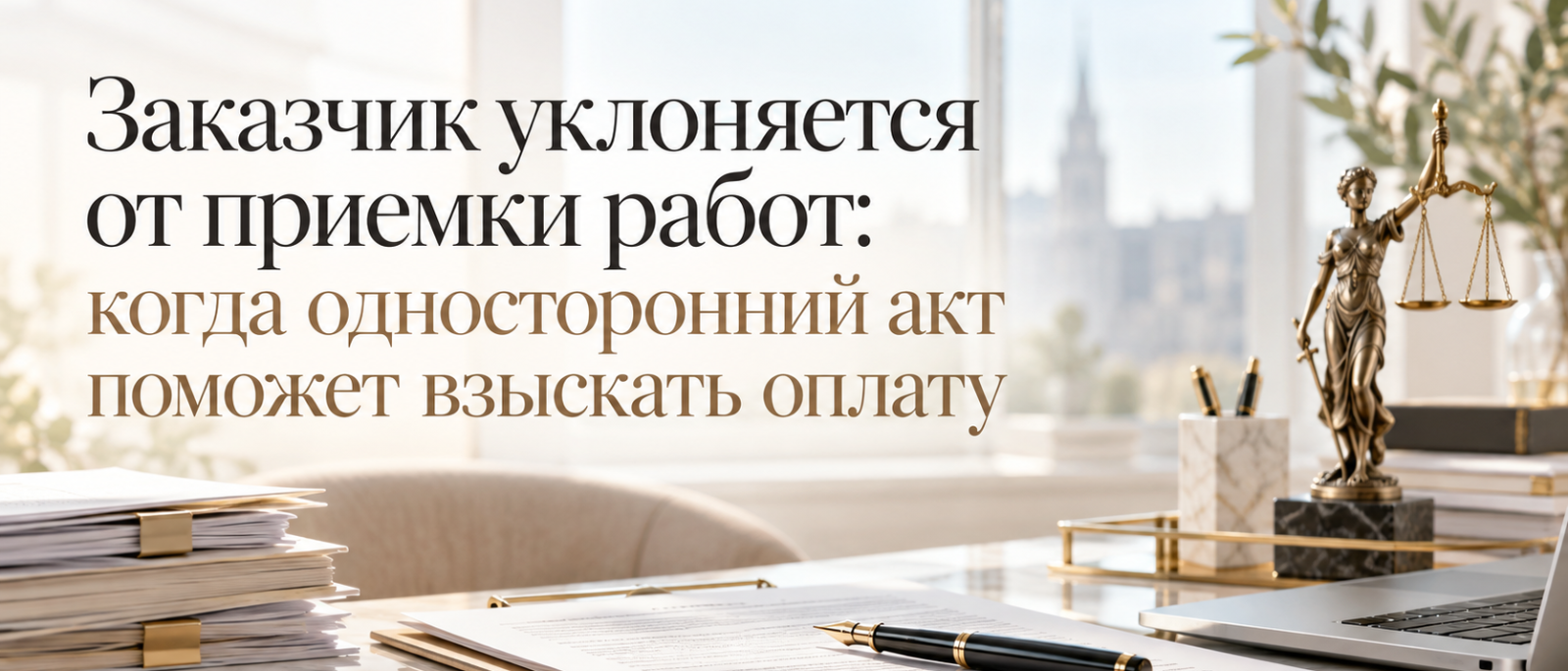 Юрист Кудряшова Милана Александровна объясняет: Заказчик уклоняется от приемки работ: когда односторонний акт поможет взыскать оплату